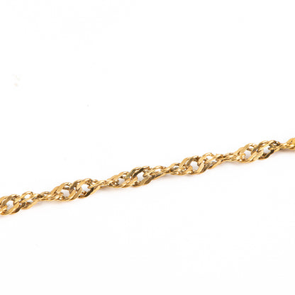 Bracelet chaîne torsadée Singapour en acier inoxydable or - Alice 3 or-3