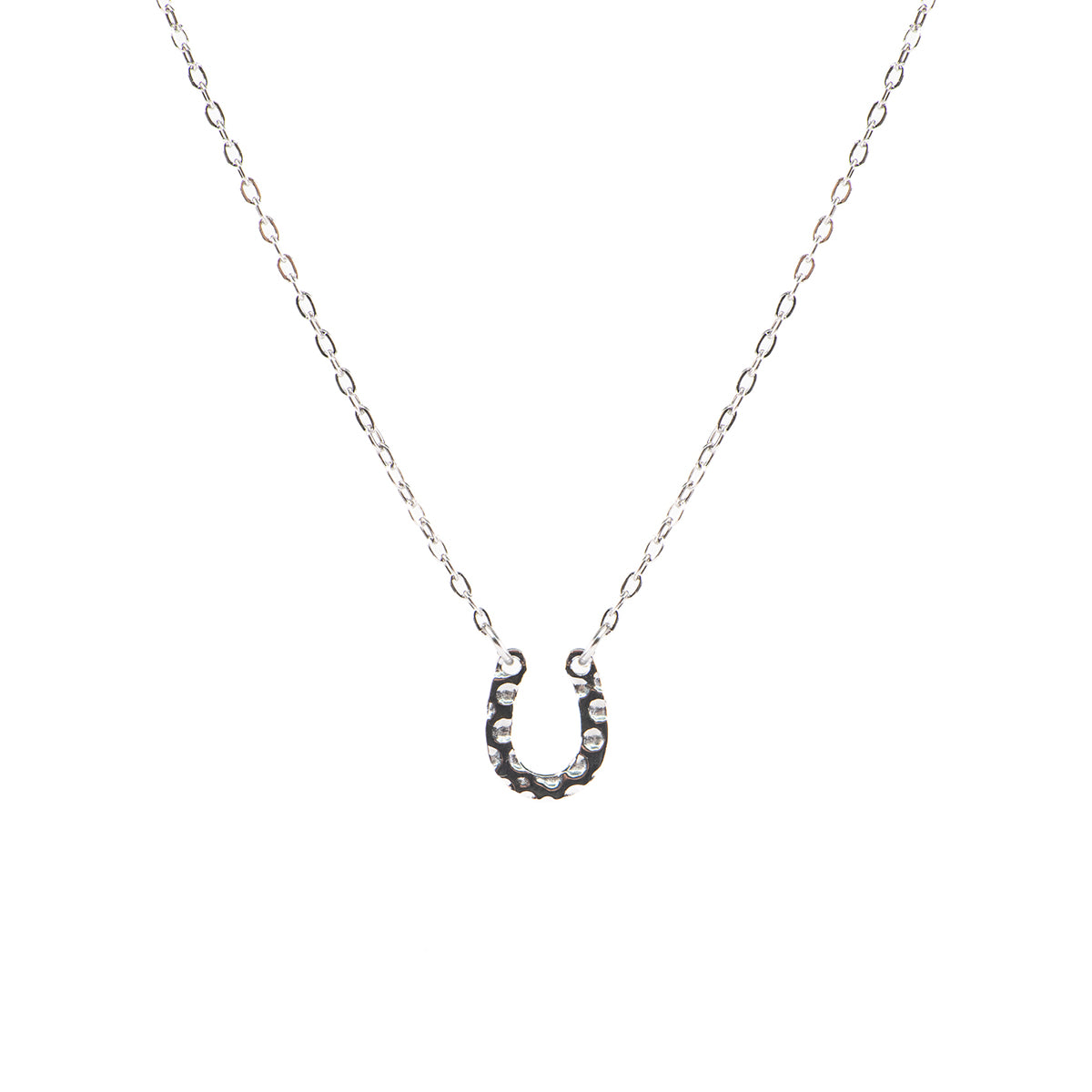 Collier court délicat acier inoxydable  fer à cheval - Alice 1 argent-2