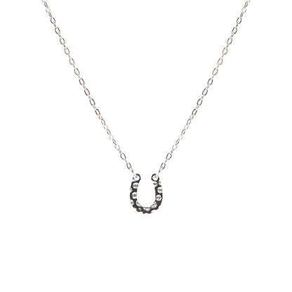 Collier court délicat acier inoxydable  fer à cheval - Alice 1 argent-2