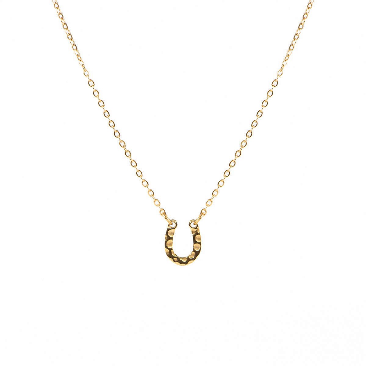 Collier court délicat acier inoxydable or fer à cheval - Alice 1 or-2