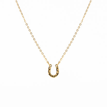 Collier court délicat acier inoxydable or fer à cheval - Alice 1 or-2