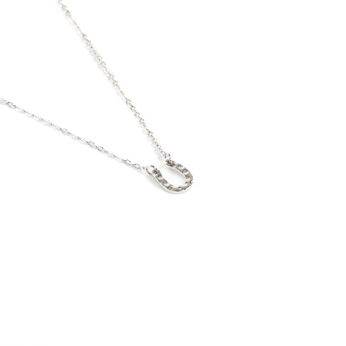 Collier court délicat acier inoxydable  fer à cheval - Alice 1 argent-3