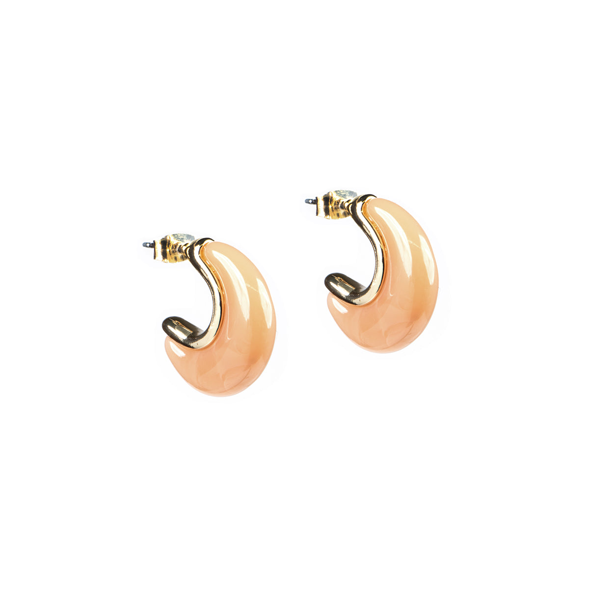 Boucles d'oreilles Iris 1 beige image 0