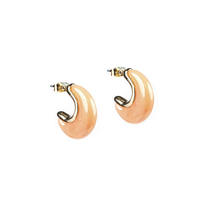 Boucles d'oreilles Iris 1 beige image 0