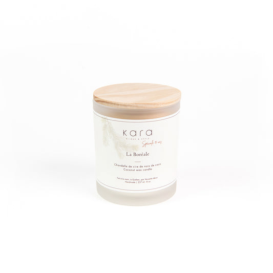 Chandelle de cire de noix de coco avec mèche de coton - La Boréale spéciale 10 ans-2