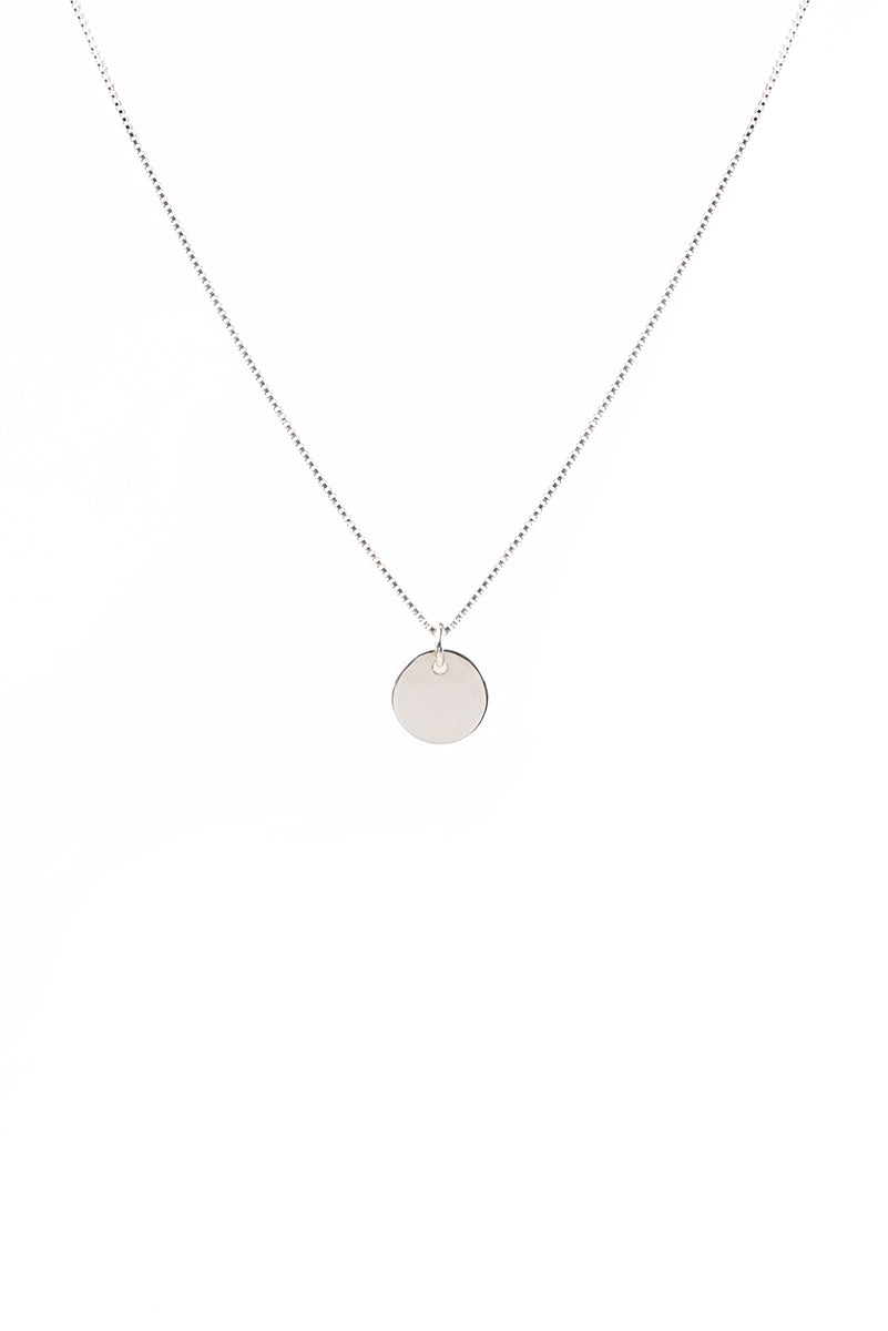 Collier délicat en argent sterling .925 avec médaillon rond personnalisable Grace 2-2