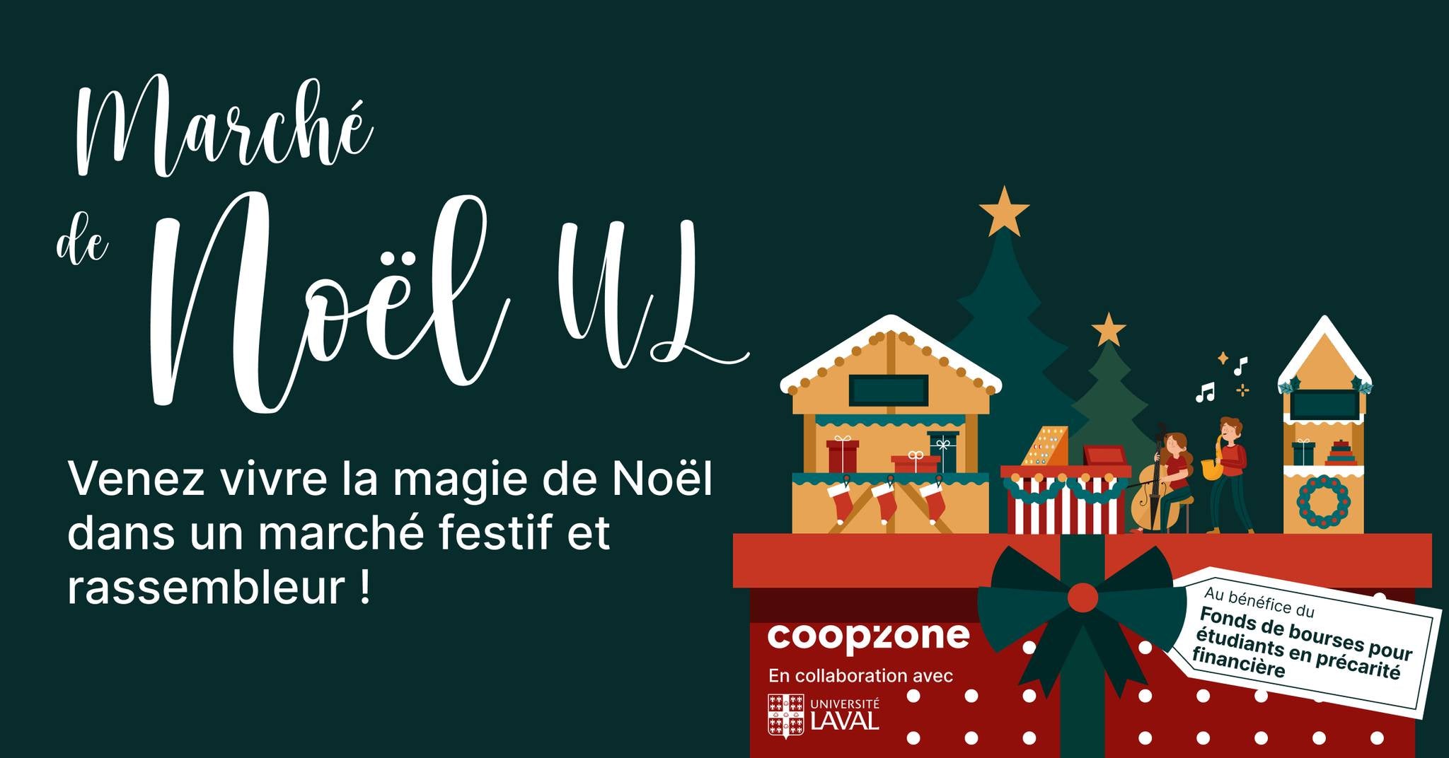 Visuel Marché de Noël Université Laval jeudi 4 décembre 2025 - Kara Bijoux