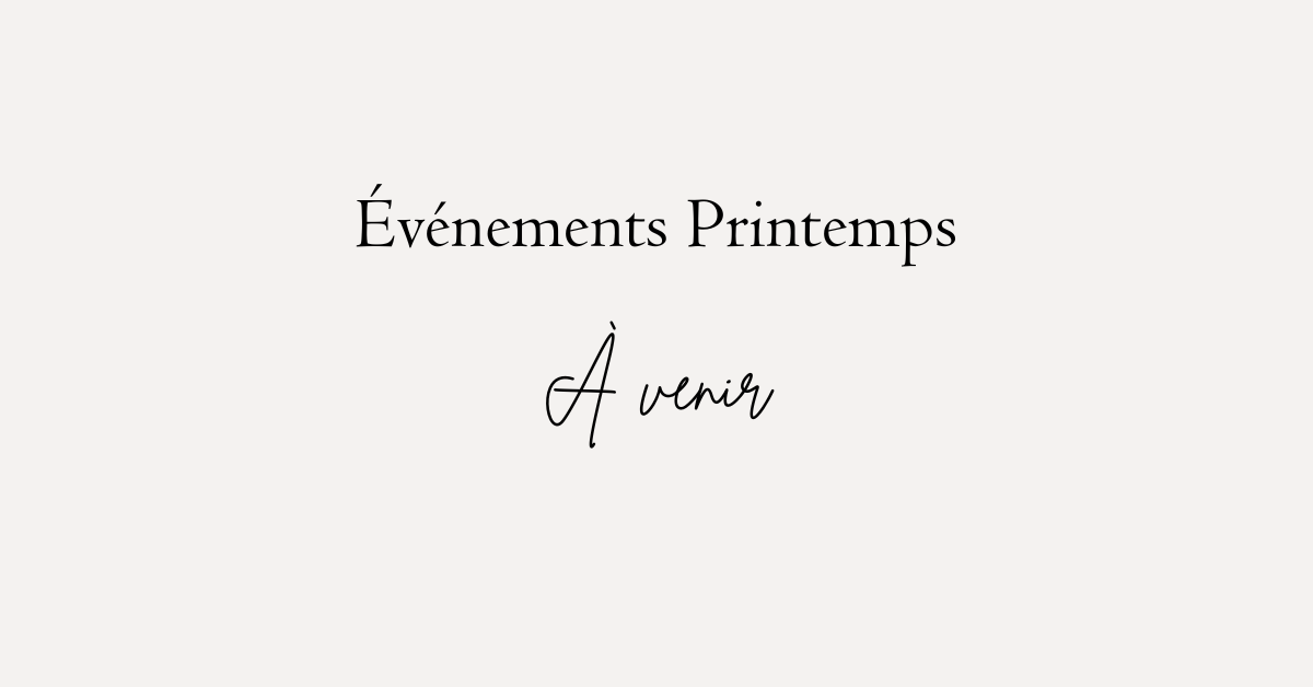 Visuel événements printemps 2026 à venir - Kara Bijoux