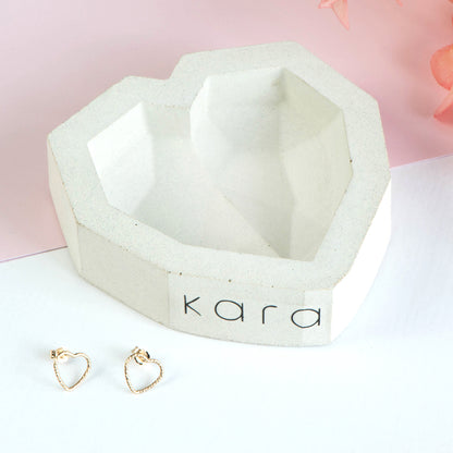 Boucles d'oreilles coeur sparkle en or rempli 14K lifestyle Elsa 7